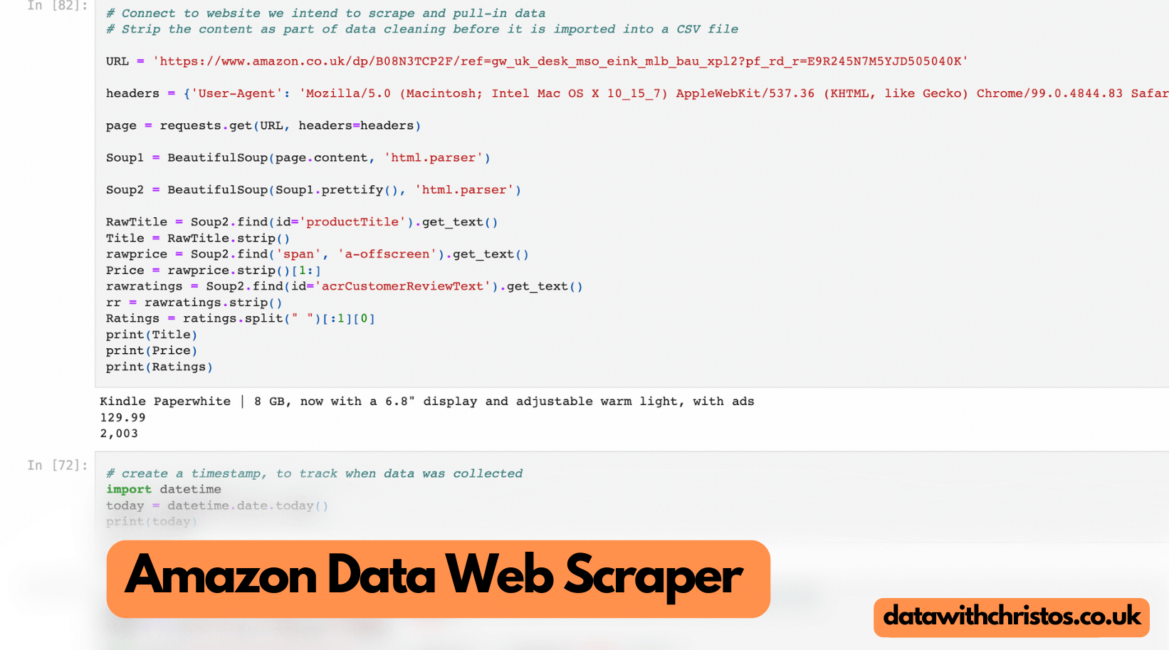 Amazon Data Web Scraper